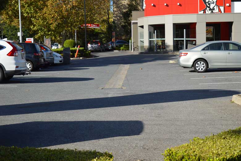 Drive-through food outlet – car-park and driveway construction